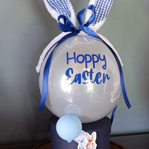Luxury Easter Bunny Balloon Gift Box Blue