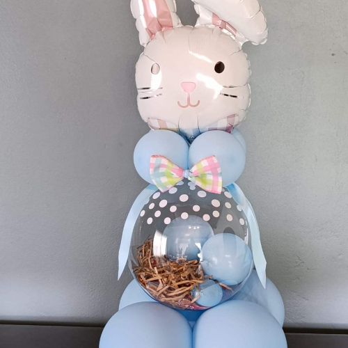 Easter Bunny Balloon Surprise Stack Blue